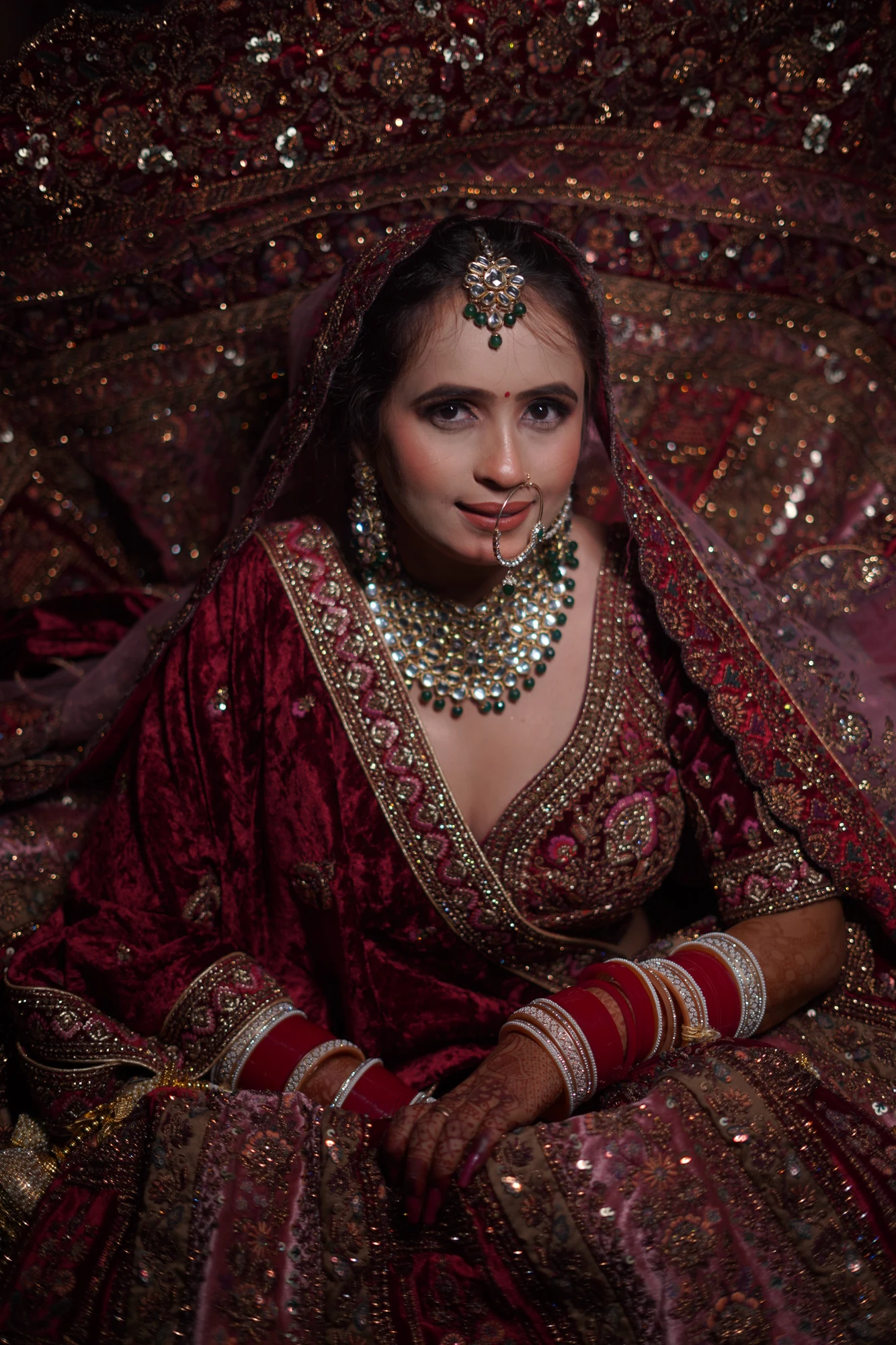 A considered bridal portrait