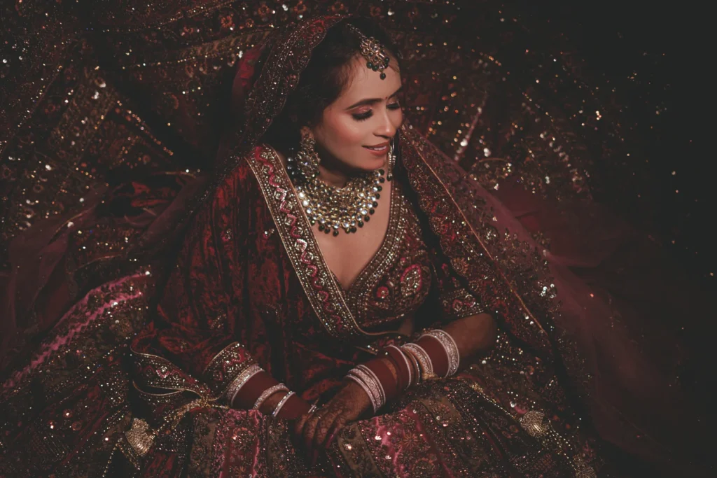 An intimate bridal portrait