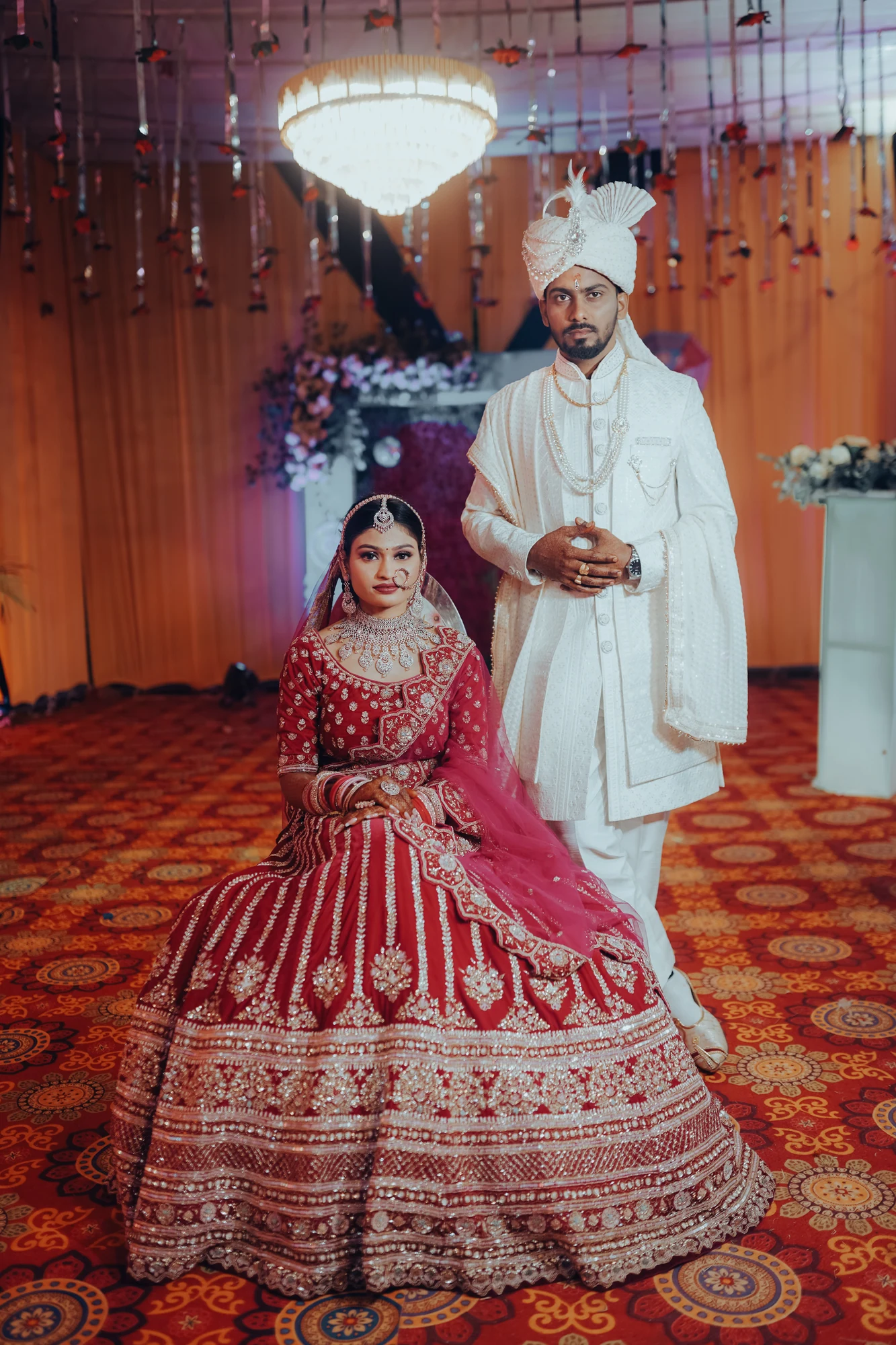 Raj and Sakshi, a wedding portrait